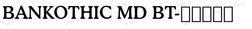 BANKOTHIC MD BT字体转换